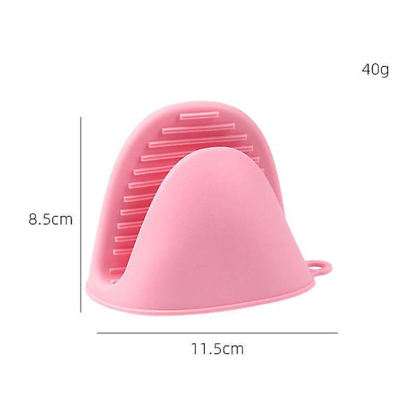 Silikonugnsvantar - Set om 4, Värmebeständiga Handklämmor för Bakning, Matlagning och Grillning (Rosa)