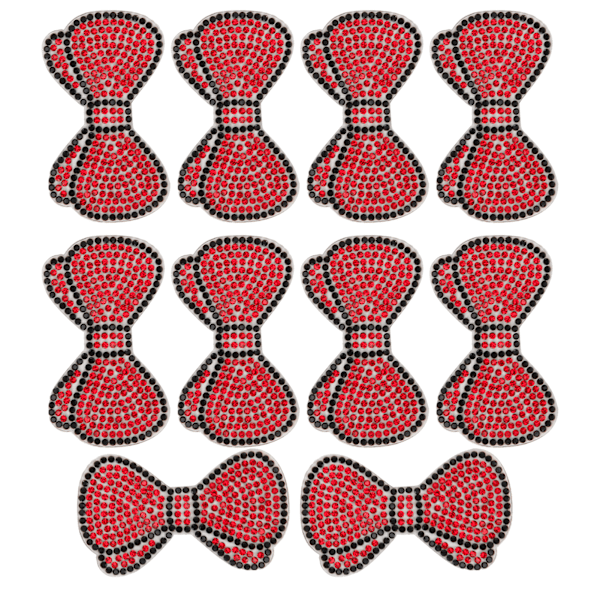 10 st Rhinestone Patch Stryk På Kristall Applikation Cartoon Dekoration för DIY CraftBowknot