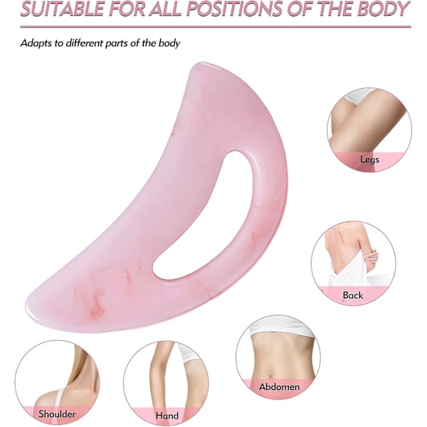 Gua Sha Massagverktyg för Lymfatisk Dränering och Muskelscraping (Rosa)
