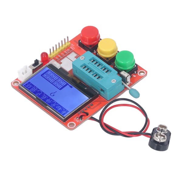 LCR T4 MINI Z DIY Transistor Tester PCB Diode Triode Kapasitansmåler 9V med grafisk LCD-skjerm