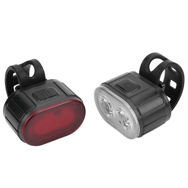 Cykel LED-bakljus Framlampa USB Uppladdningsbar Cykling Säkerhet Fram Bakljus Set