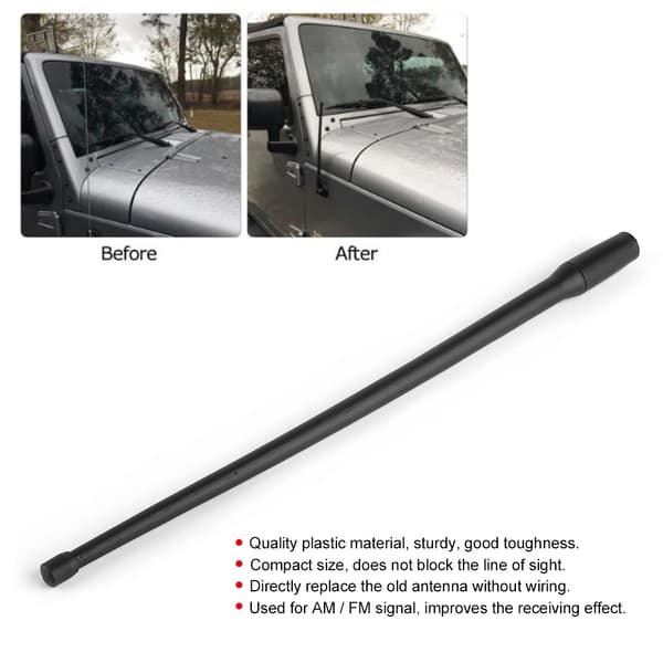 33 cm/12,99 tommer bilradioantenne fleksibel signalantenne passer til Jeep Wrangler