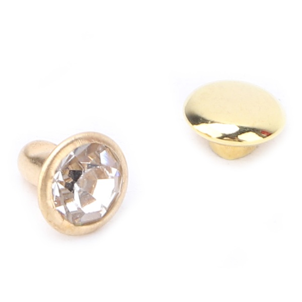 Tygkristallinlägg Rapid 6 mm nitar Spots Studs Cap för gör-det-själv-läderhantverksdekoration(#3)