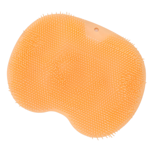 Fotskurmassager med sugkoppar Orange Mjuk hopfällbar dusch Fotskurmatta Rengöringsmatta