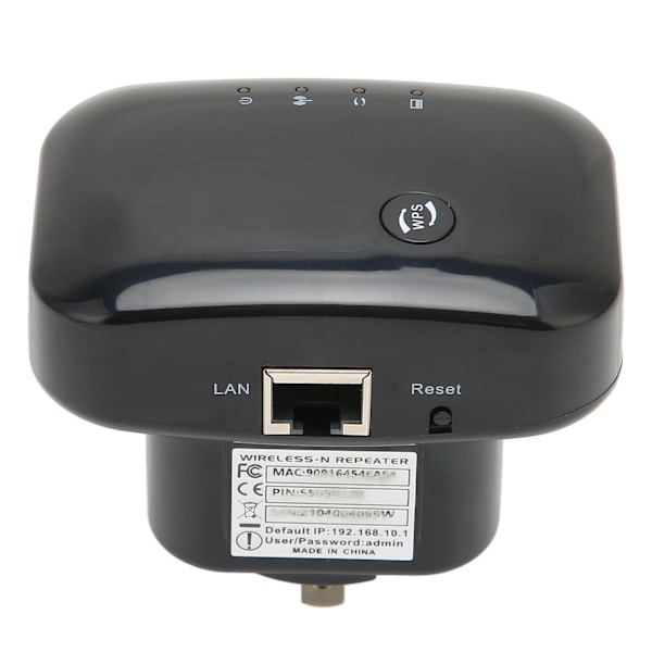 WIFI-förlängare 360 graders trådlös täckning 300 Mbit/s 2,4 GHz LAN-port 2 lägen Plug-design WIFI-repeater för bärbar dator 100-240 V US-kontakt