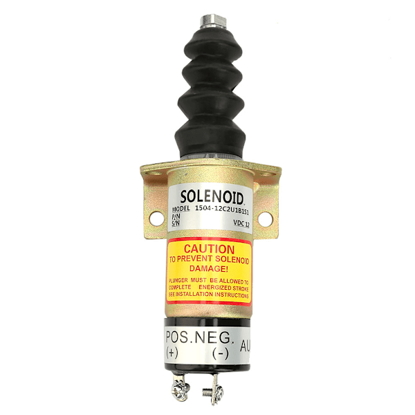 12V Stålhölje Motoravstängning Stopp Solenoid Ersättningskit 1504-12C2U1B1S1