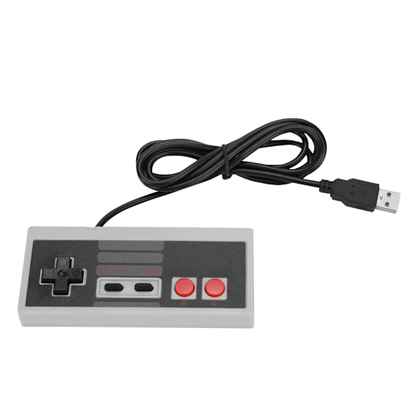 Klassisk trådbunden USB-spelhandkontroll spelkontroll ursprungligen designad för NES Mini-värd (grå)