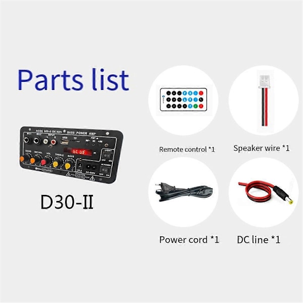12V Digital Bluetooth Forsterkerkort Subwoofer EU-PLUGG