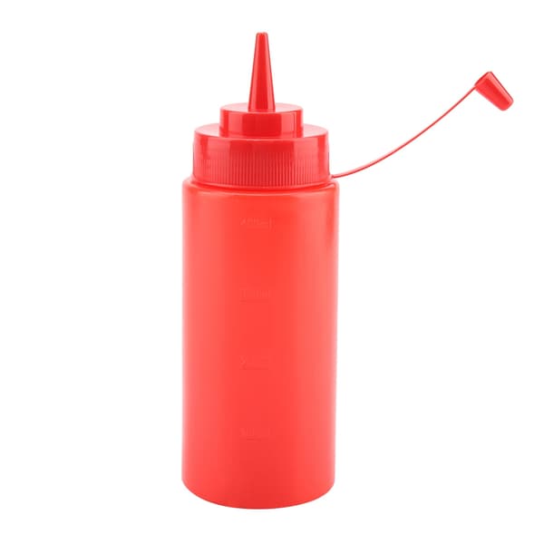 460 ml 10 st/set plastkrydddispenser för såsolja grädde vinäger (röd)