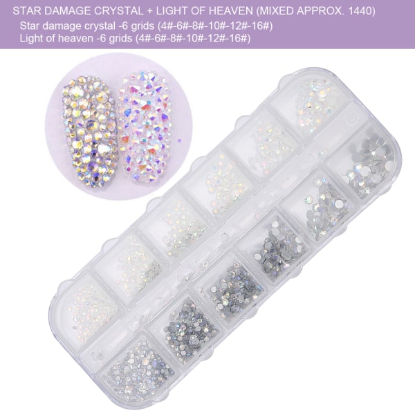 Nail Art AB Crystal strassit värikkäät litteät lasikynsikoristelut tee-se-itse manikyyri lisävaruste2#