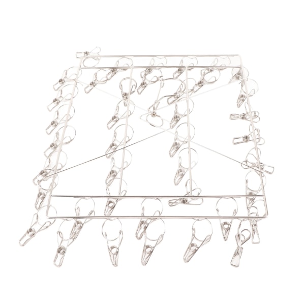 Tøj tørrestativ i rustfrit stål, roterbar multifunktionssokleklemme og drypstativ til sokker, håndklæder, undertøj