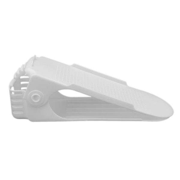 Shoe Slots Space Saver Organizer Double Layer Shoe Sandaler Förvaring Shoe Stacker HolderWhite