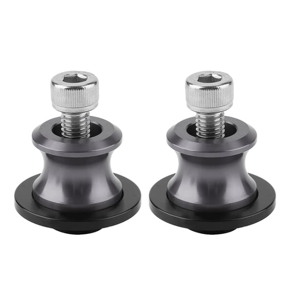 2 stk. 6 mm Motorcykel CNC Baghjulsophæng Swing Arm Spool Sliders Stand Swingarm Bobbins (Titanium)