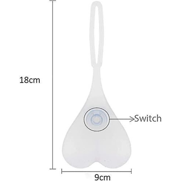 LED-sykkellys, hjerteformet design, vanntett, grønn