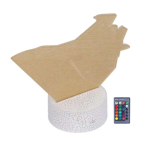 3D-lampa 16 färger 4 blinkande lägen dimbar touch fjärrkontroll nattlampa leksak för pojkar flickor