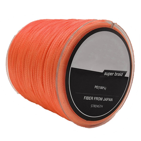 300m PE Fiske Linje Karpf 4 Strängar Flätad Anti Bite Linje för Reservoar Lure Fiske Orange5