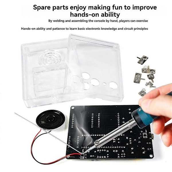 DIY Pixel Spel Kit Mini Pixel Spelkonsol DIY Lödningslärningsset C