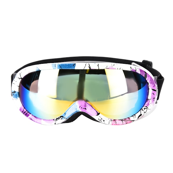 Single Layer Professional Ski Goggles Windproof Outdoor Riding UV Protection Snow GogglesPink Purple