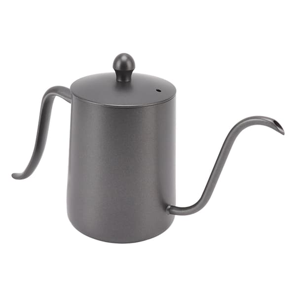 Tudkaffekande Professionel 600 ml Kapacitet Rustfrit Stål Gooseneck Kaffekedel til Hjemmerejse Sort