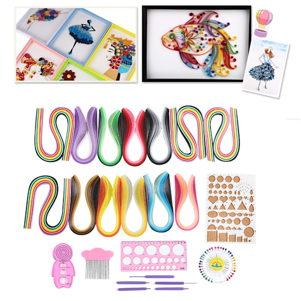 Paper Quilling -sarja Gradient Ramp Värikäs Scrip DIY Käsityötaidetyökalusarja
