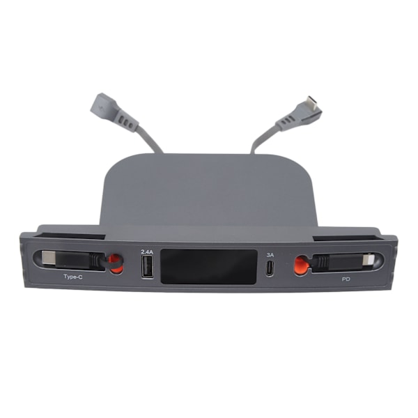 USB-hubbdokkingstasjon med uttrekkbar ledning 4 porter hurtiglading USB-hub erstatning for Tesla Model 3 Y 2021 til 2023