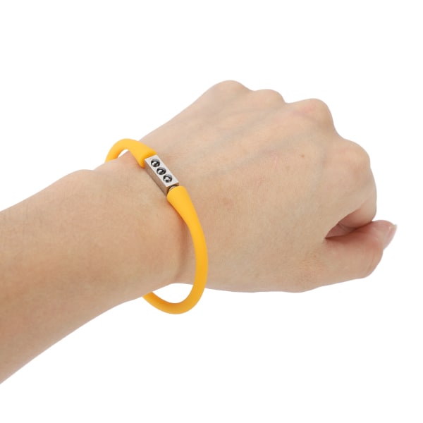 Magnetisk terapi Silikon Sportsarmbånd Myk Negativ Ion Energibalanse Armbånd for helsevesen Orange