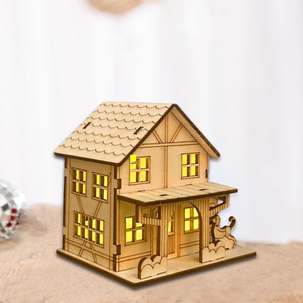 Obehandlat Trähus Centerpiece By Jul DIY StyleB 9.8 x 7.5 x 9.3cm
