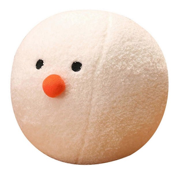 Snöboll Docka Kudde Plysch Leksak Bollformad Docka Festivalgåva 20cm