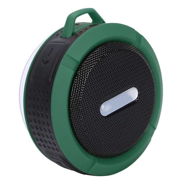C6 Bluetooth-kaiutin imukupilla ja karabiinihaalla, vedenpitävä minialakaiutin ulkoiluun, vihreä
