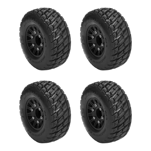 4 stk. 1/10 RC Short Course Lastbildæk Plastikgummi 113 mm Diameter RC Tilbehør til ARRMA Sort