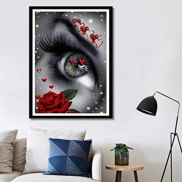 5D DIY diamond painting strassilla - silmäkuvio