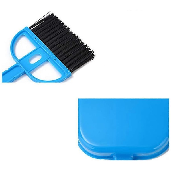 Mini Sopborste Set Portabel Plastborste Set (blå) används för Burrengöring av alla Smådjur, Marsvin, Kaniner, Hamstrar, Reptiler