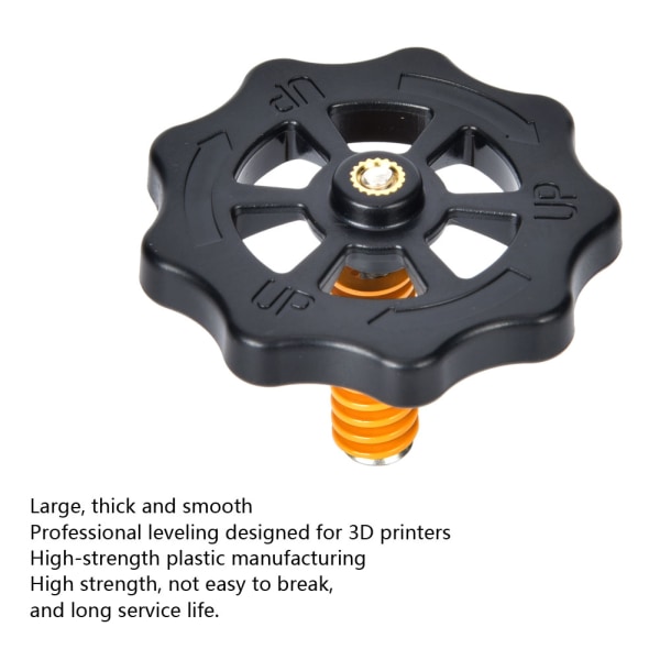 KOONOVO 3D-skrivare Hot Bed Leveling Kit M4 Handvridna muttrar Fjäderskruv