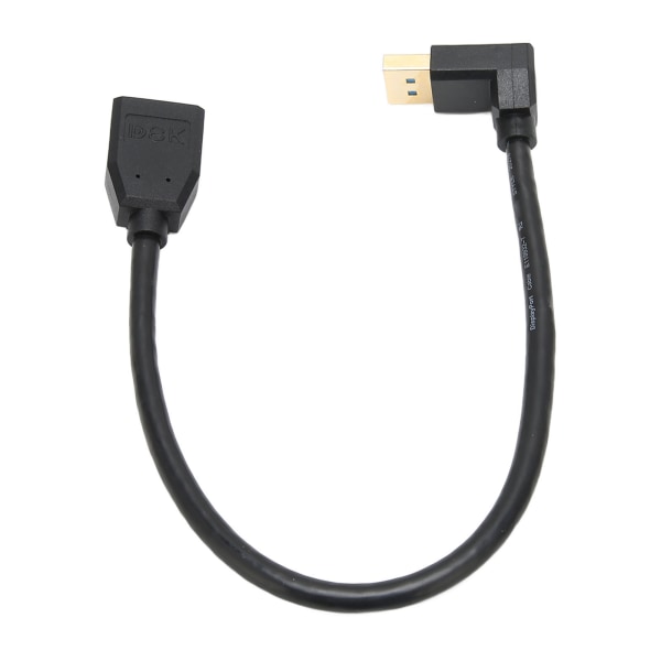 Displayport hane till displayport hona Support 8K Vid 60HZ 4K Vid 144HZ 0,3 meter 90° armbåge Displayport 1.4 Kabel för DVD