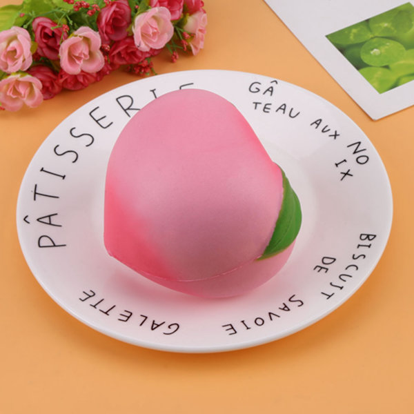 Peach Fruit Squishy - Långsamt stigande mjukis för barn - Present för stress relief