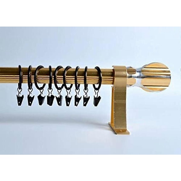 30 stk. 35 mm Diameter Multipurpose Gardiner Clips Gardiner Stang Gardiner Ringe med Clips, Sort