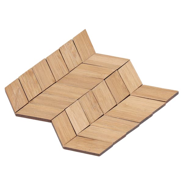 1/12 Dockhusgolv Verklighetstrogen Dekorativ DIY Montering Bambu Miniatyrgolvbräda för Sovrum Vardagsrum 24st