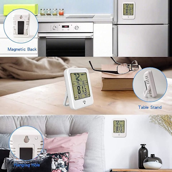 Trådlös inomhus- och utomhus-termometer med kallresistenta sensor - Övervaka temperaturen inomhus och utomhus