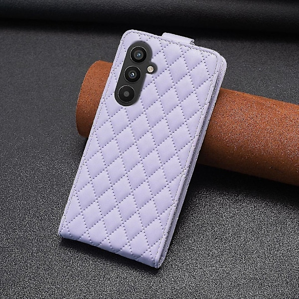 Samsung Galaxy A35 5G Kotelo Korttipidike Pystysuuntainen Käännettävä Nahkakansi - B11 Musta