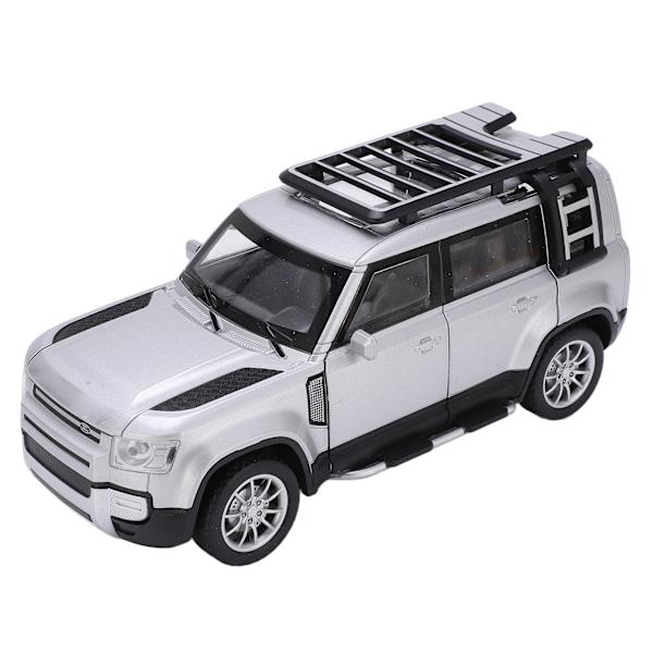 1:24 Maastoauto Metallimalli Metalli Vetopalautusauto Lelua Äänellä ja Valolla Lapsille Pojalle LahjaHopea