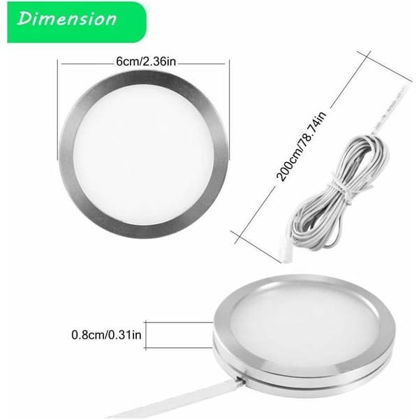 Choyclit – 16W LED underskabsbelysning – Pakke med 8 – 2000 lumen – Koldt hvidt 6000K – Nem installation – Til skabe og vitriner