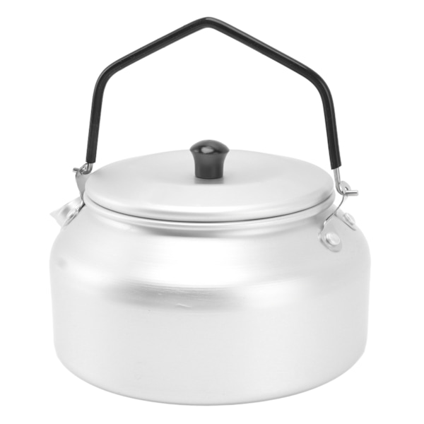 Camping Kittel Lätt Aluminiumlegering Bärbar Camp Te Kanna Kaffe Kanna för Utomhus Grill Silver