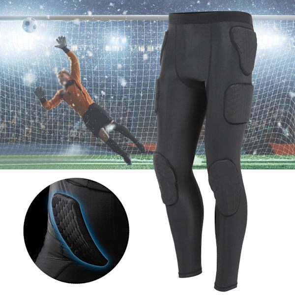 Beskyttelsesutstyr Fotball Anti Knock Bukser Lange bukser Cellular Antikollisjon Fitness Sport Keeper Sport Bukser(L)