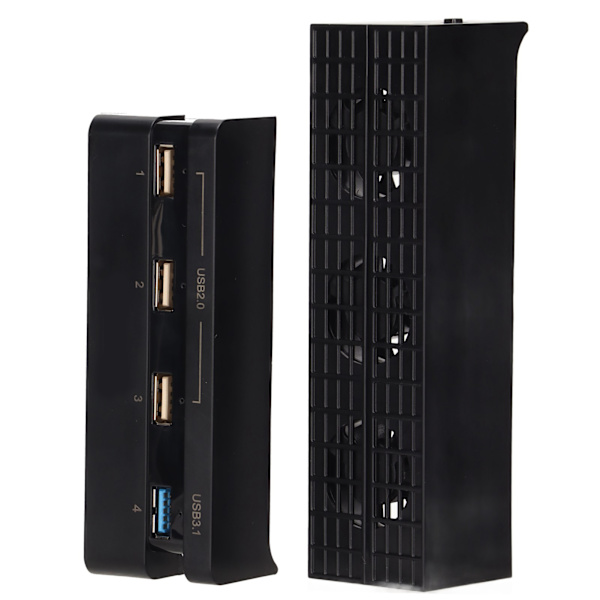 Spillkonsoll kjølevifte USB-drevet automatisk intelligent ekstern kjøler med HUB for PS4 Slim Host