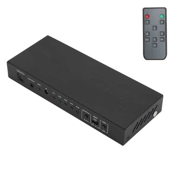 Lydudtrækker 5-port understøtter 4K 60Hz UHD Auto EDID HDR HD Multimedia Interface Switch Lydsplitter med ARC 100-240V US-stik