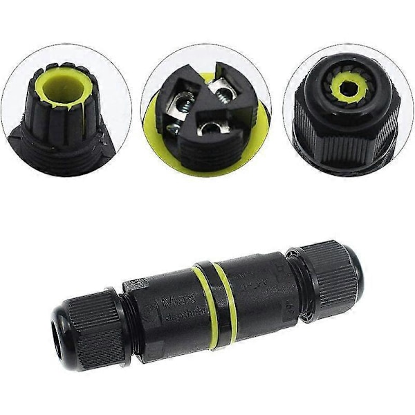 Vedenpitävä kytkentärasia, ulkokäyttöön tarkoitettu sähköliitin IP68 vedenpitävä kytkentärasia 3,5 mm - 7 mm (4 kpl)