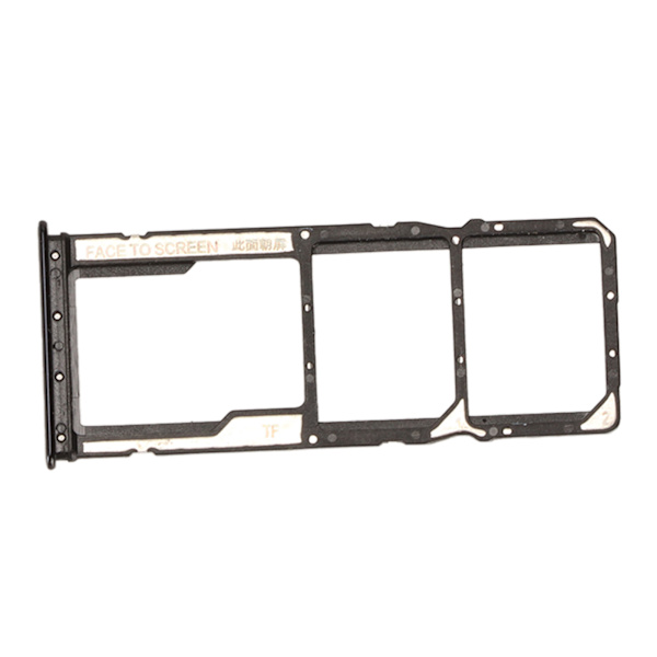 Dobbelt SIM-kortbakke Plast SIM-kortbakkeholder med kortstift til Xiaomi Redmi Note 10 Black