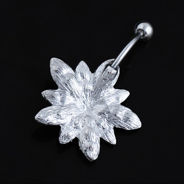 Naisten värikäs Lotus Belly Navel Button Q00329 metalliseos vartalokorut