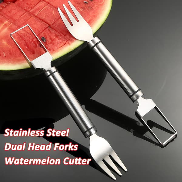 2 Pieces Watermelon Forks Multifunctional Watermelon Slicer Fruit Cutter Portable Tools