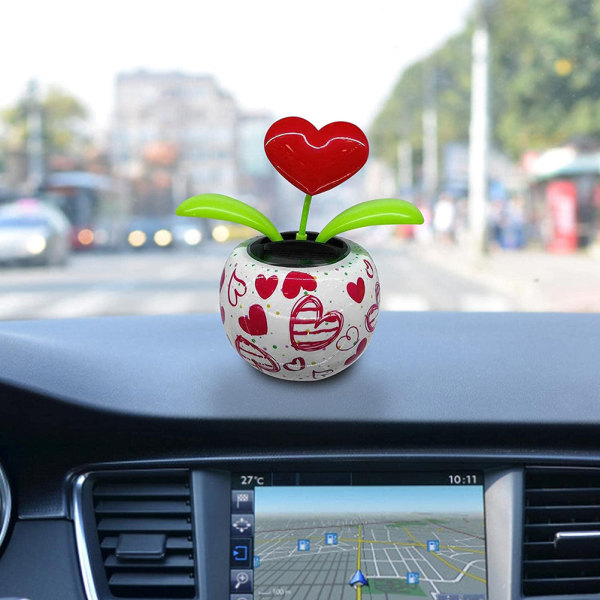 Solcelledrevet danseblomster Svingende ornament Elektrisk Bobblehead Solcelleblomster leketøy til bil Hjem dekorasjon gave